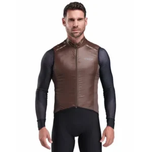 Vest perf windproof light laser chocolate