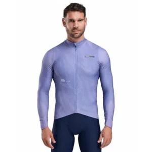 Long sleeve jersey perf tie & dye purple