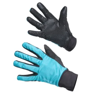 Women's winter gloves perf grip line azure green