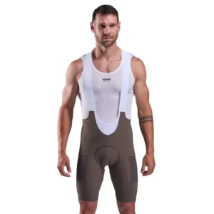Cargo poron shock absorber gravel bib shorts perf chocolate