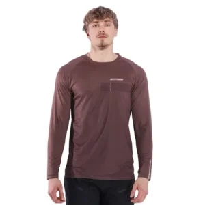 Mtb rush topo long-sleeve jersey enduro perf chocolate