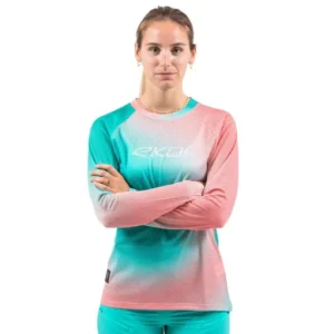 perf mtb ruts n waves blue women's long sleeve jersey