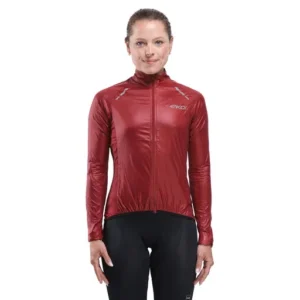 Women's windproof cycling jacket perf light laser bordeaux