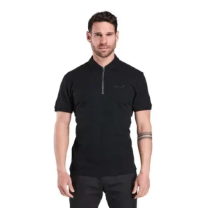 black polo shirt