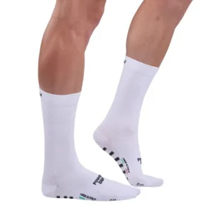 racing pro powergrip 18 cm white socks