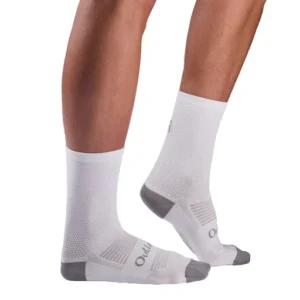 Women's cycling socks racing x marion rousse 16 cm outlast® white/grey