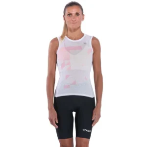 Women's summer light base layer perf white