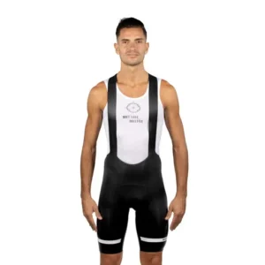 racing bikingman reflective black bib shorts