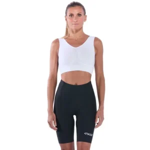 Women's bib shorts perf gel power strapless black