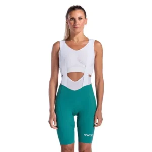Women's gel power bib shorts perf emerald green