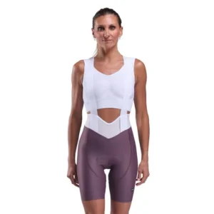 Women's gel power cross bib shorts perf plum