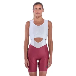 Women's gel power pixel bib shorts perf burgundy