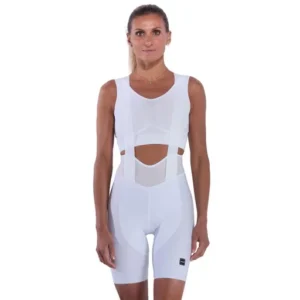 Women's gel power pixel bib shorts perf white