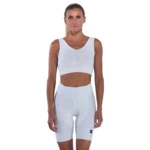 Women's gel power pixel strapless shorts perf white