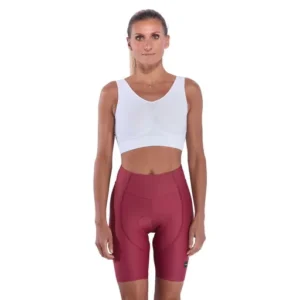 Women's gel power pixel strapsless bib shorts perf burgundy