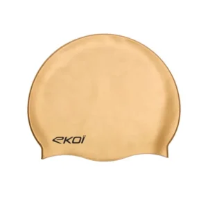 Swimming cap perf wavecut silicon gold