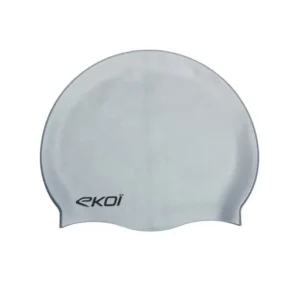 Swimming cap perf wavecut silicone silver