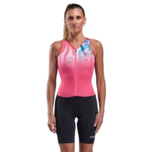 Women's oasis sleeveless trisuit perf rhubarb