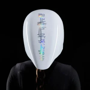 Pure aero ltd david minard white silver racing helmet